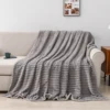 1pc Solid Color Flannel Blanket Soft Warm Throw Blankets for Couch Sofa Office Bed Camping Travel Multi-purpose Gift Blanket 1