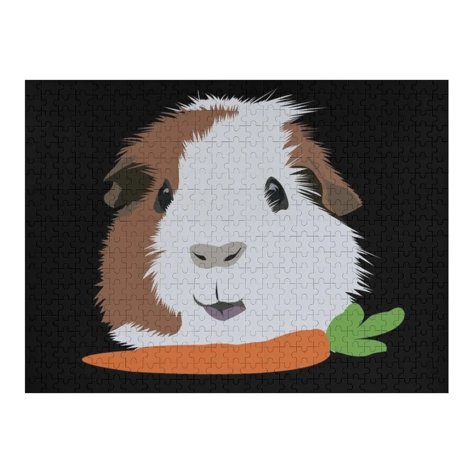 Guinea Pig with a Carrot Jigsaw Puzzle Custom Wood Photo Personalized Custom Child Puzzle tea and cake with mary poppins and bert jigsaw puzzle wood photo personalized personalized child gift puzzle