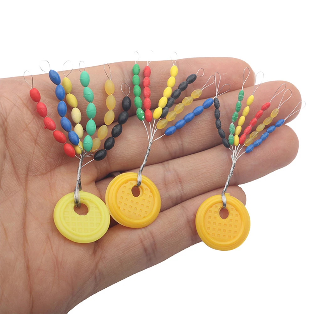 

Accessories Durable High Quality Stop Beads Line Stoppers Beads Rig Buffer Random Colorful Rubber Sliding 30pcs/Group