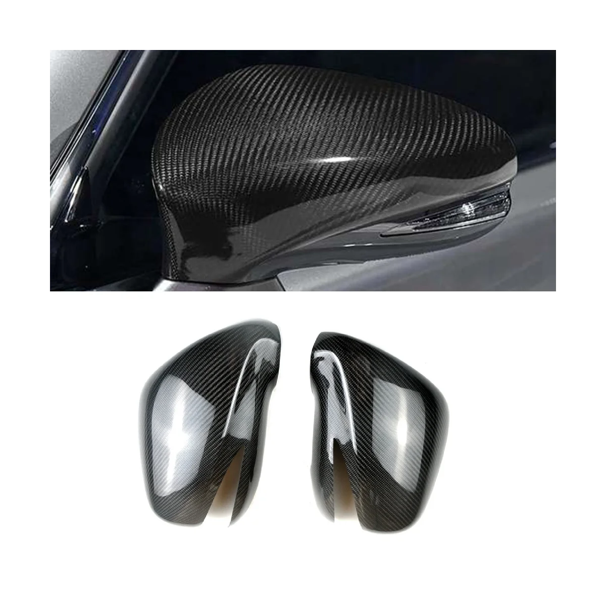ForLexusIS250IS300IS35020062012RealCarbonFiberSideRearView