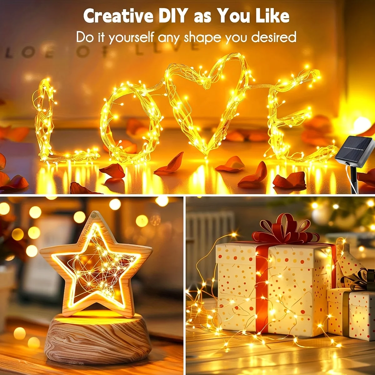 Solar-Powered LED Fairy Lights - Waterproof Outdoor Garden & Holiday Decor