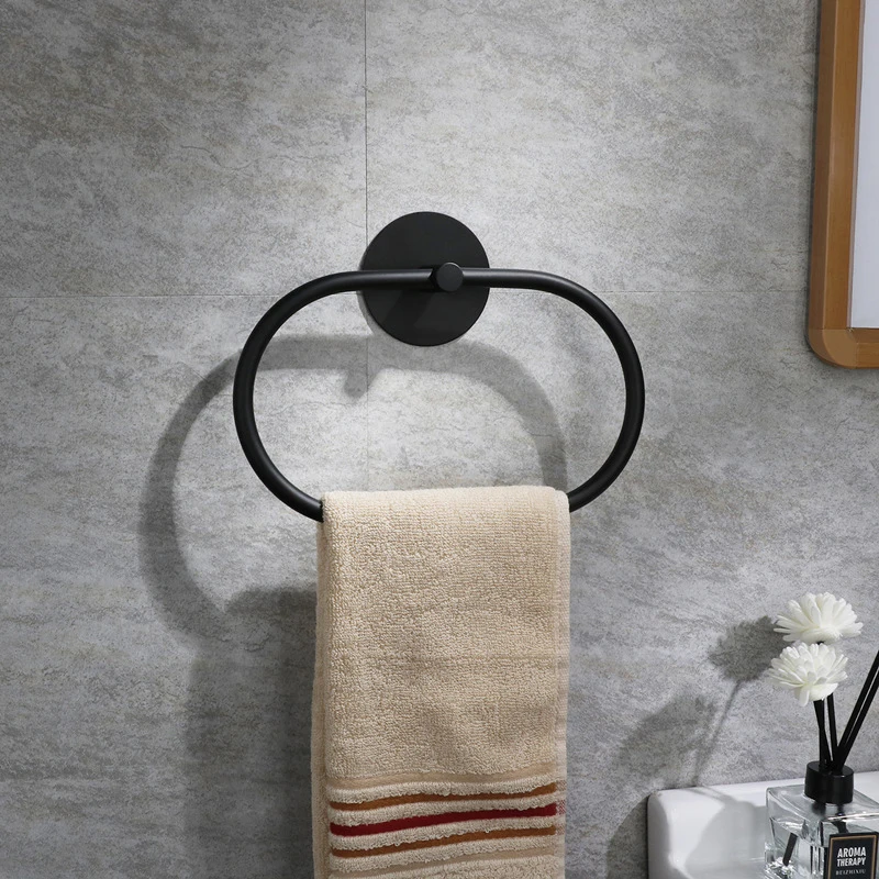 Self-Adhesive Toilet Paper Holder Bathroom Stainless Towel Holder Toilet Punch-free Roll Paper Kitchen Hook Storage Rack bathroom towel holder
