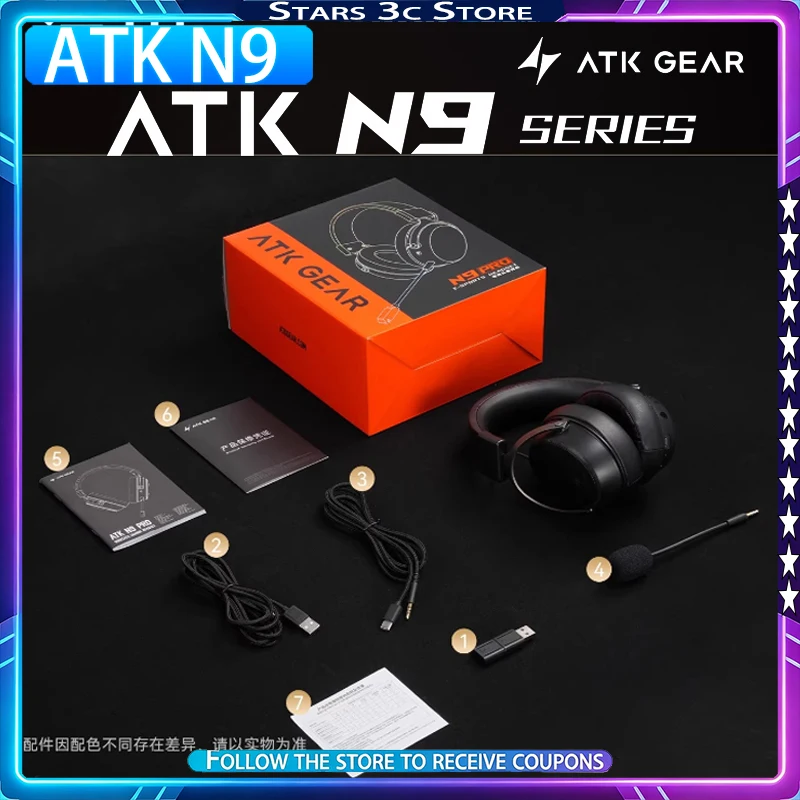 ATK N9 Wireless Gaming Headset Gaming Over-Ear Noise-Canceling Headset ...