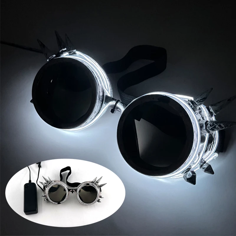 Lunettes LED Lumineuses Cyberpunk - 7 Couleurs, 5 Modes De Flash, Pour Fête, Halloween, Cosplay, Bar