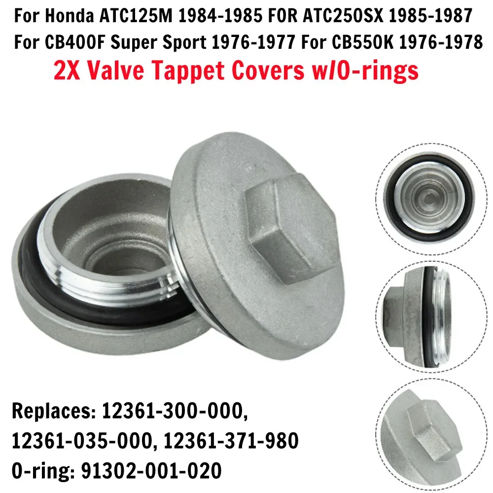 Motoforti 2-Pack Motorcycle Valve Tappet Adjustment Cover Caps - Aluminum For Honda CB350, CB750, GL1000, VTX1800C - View #10