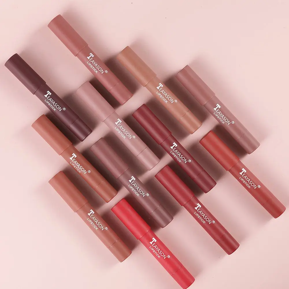 

Durable Velvet 12 Colors Waterproof Long Lasting Lip Balm Nude Lipstick Lip Tint Pen Matte Lipstick