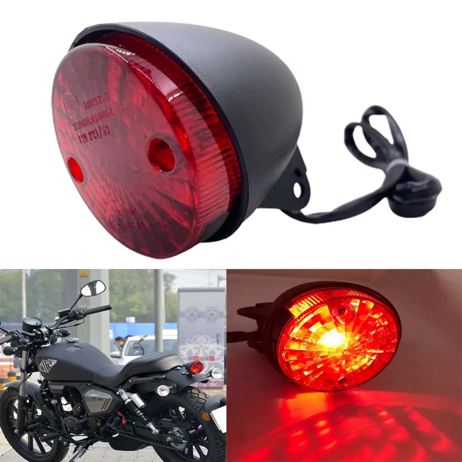Motorcycle Tail Light For Qianjiang For Keeway K-Light 125/202/QJ200-2H Motorcycle Rear Light Tail Lamp ABS Black Motorbike Stop Brake Running Indicator Motorbike Brake Stop Light