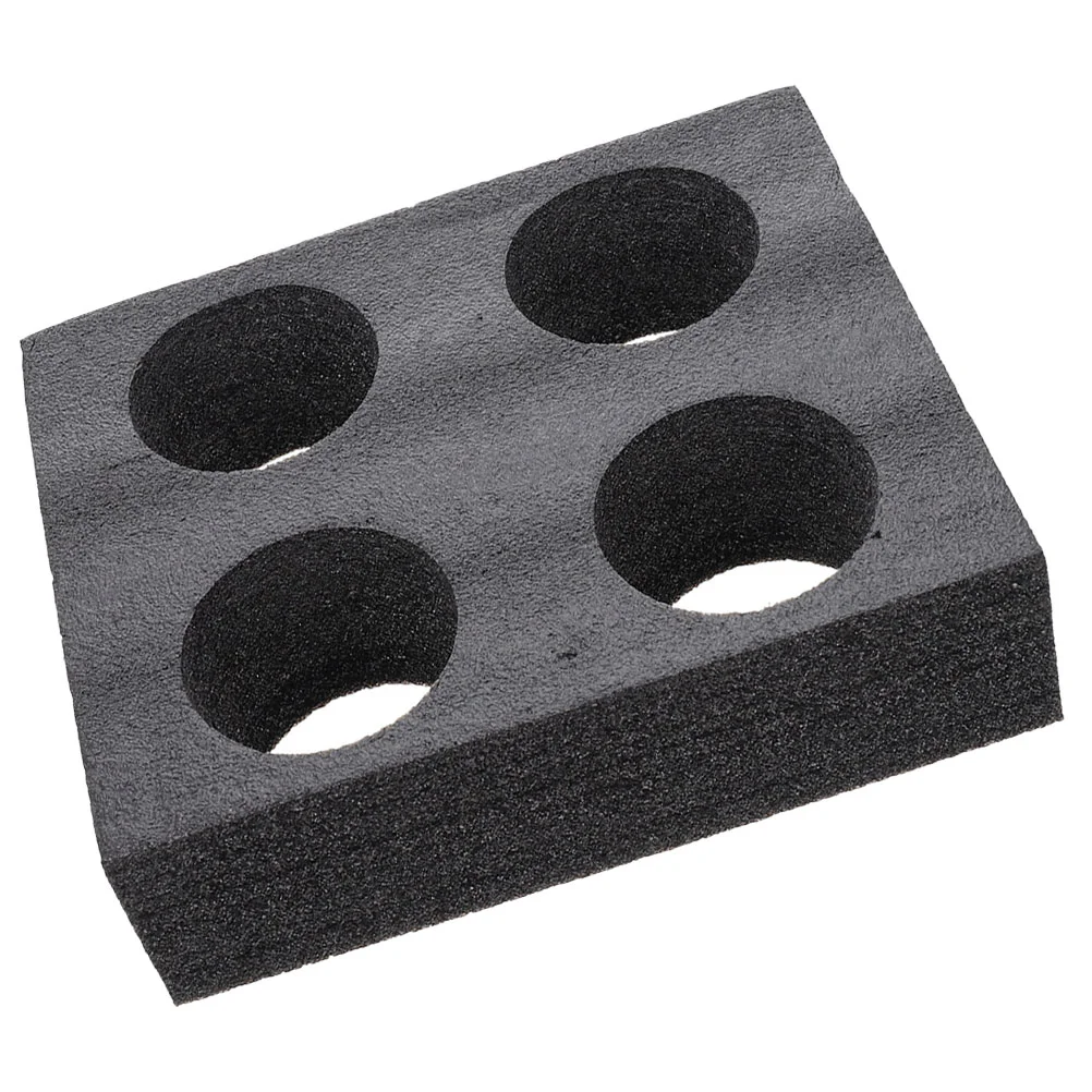 4 Cup Cotton Tray Black Takeout Cup Holder Beverage Packing Box Drink Carrier Non Deform Easy Use Lightweight Proper Size