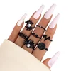 30/50pcs/Lot Wholesale New Design Black Spray Paint Finger Rings for Women Mix Style Party Decorate Bar Personality Jewelry Girl 3
