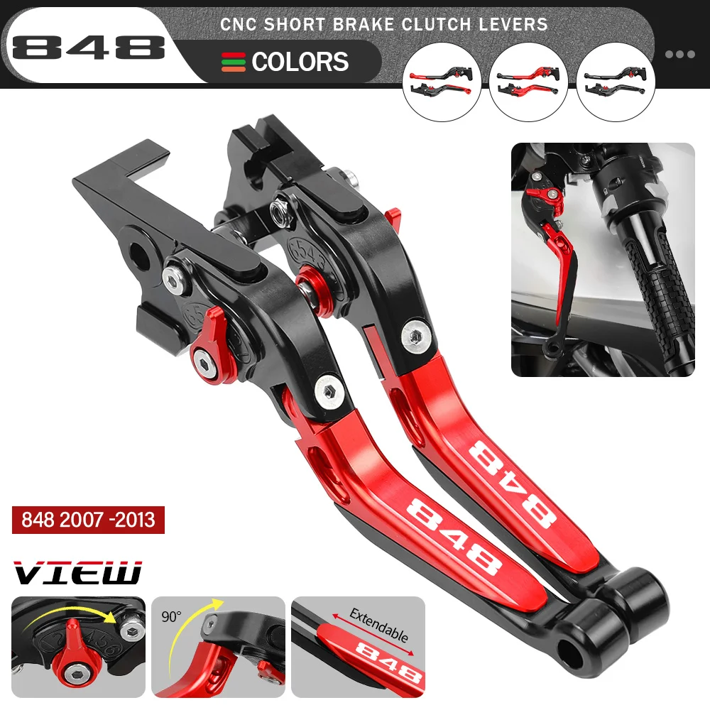 

For DUCATI 848 2007 2008 2009 2010 2011 2013 Motorcycle Accessories Folding Adjustable Brake Clutch Levers Hand Lever 848 EVO