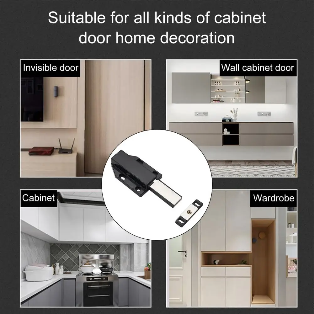 Cabinet Door Push Latch Strong Suction Push To Open ABS Single-headed Magnetic Release Latch for Closet