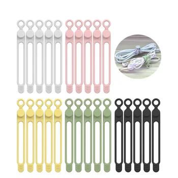 Silicone Cable Ties,Cord Organizer,Cable Straps,Reusable Cord Ties,Travel Cable Organizer ,Cute Elastic Tie, Wire Ties