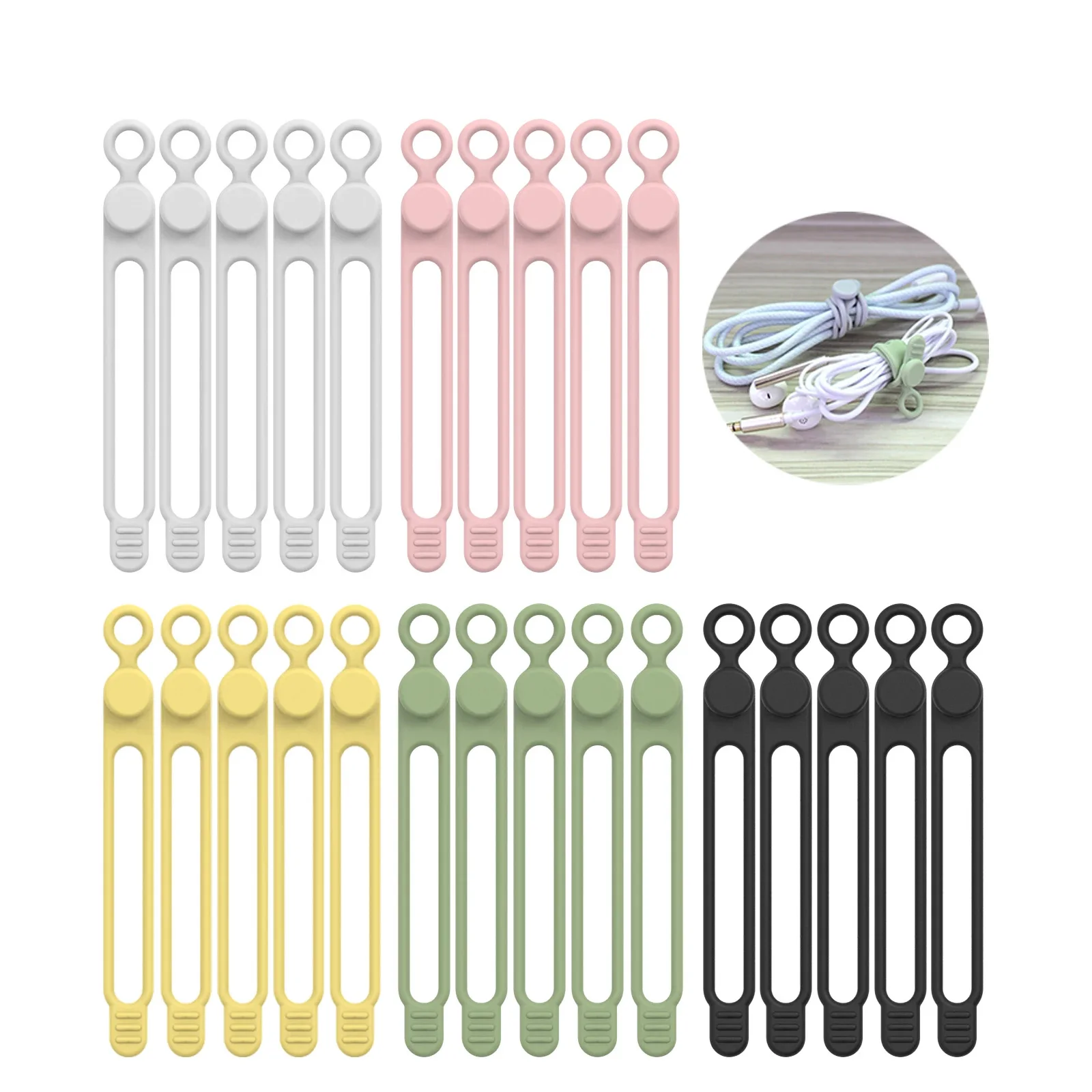 Reusable Silicone Cable Ties for Cord Management