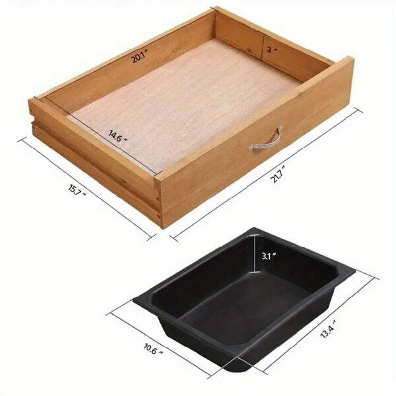Natural Fir Wood Garden Potting Bench Workstation