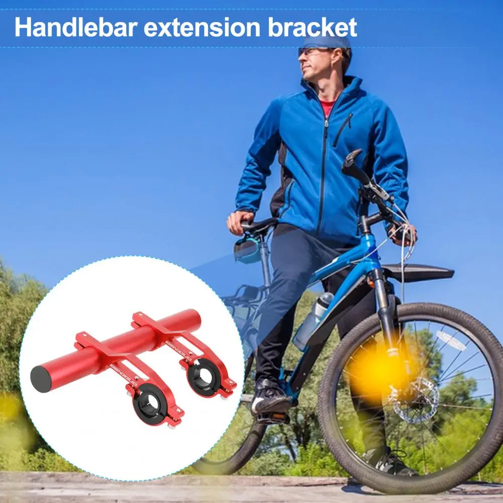 Anti-skid Gasket Secure Bike Handlebar Mount Bicycle Handlebar Extender Bracket for Bike Light Phone Code Meter Aluminum for Mtb