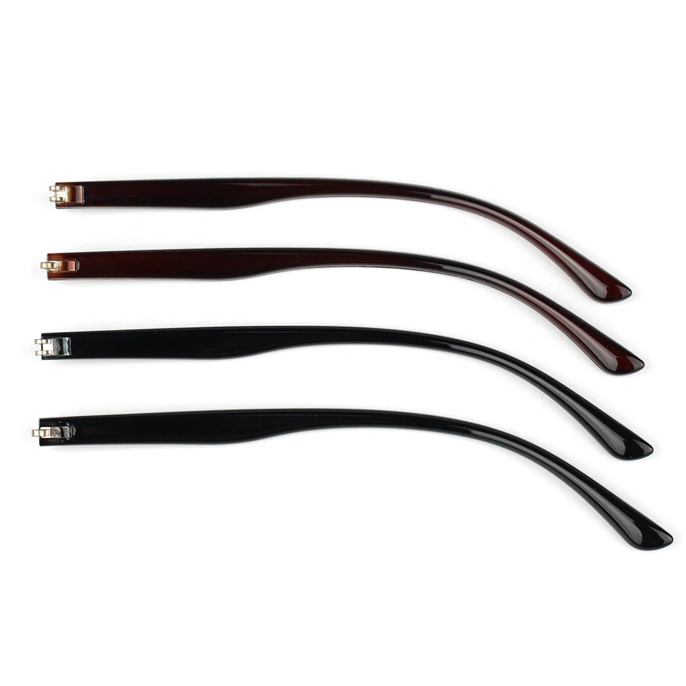 20 stücke (10 Paar) PC-Brille Brille Tempel Kunststoff Beins pitze optischer Rahmen Brillen Reparatur teile schwarz braun 9mm 8mm 7mm Breite – Detail 1
