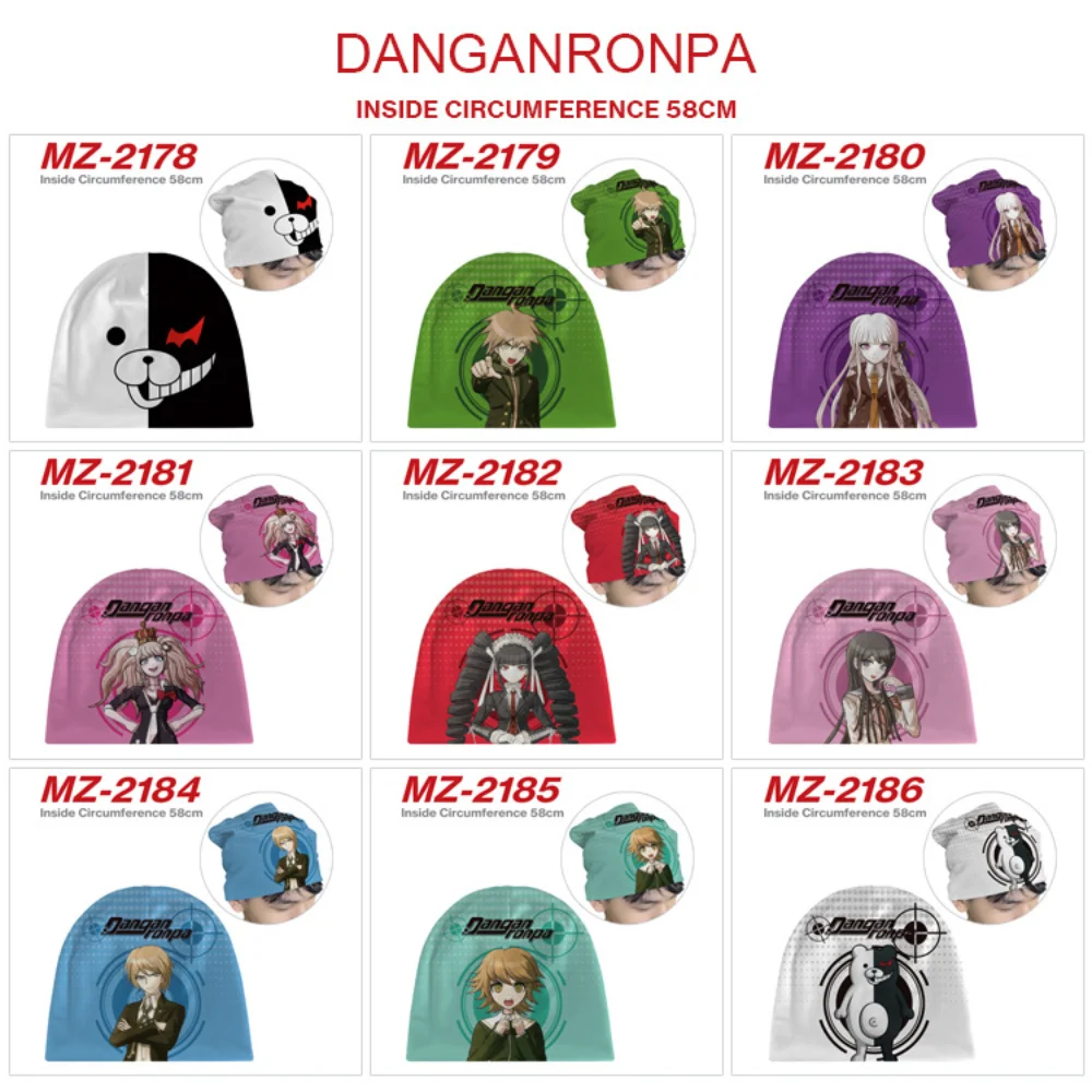 

Danganronpa: Unisex Kids Warm Knitted Cap Cartoon Print Autumn Winter Adult Bouncy Hats Student Outdoor Hat Gift