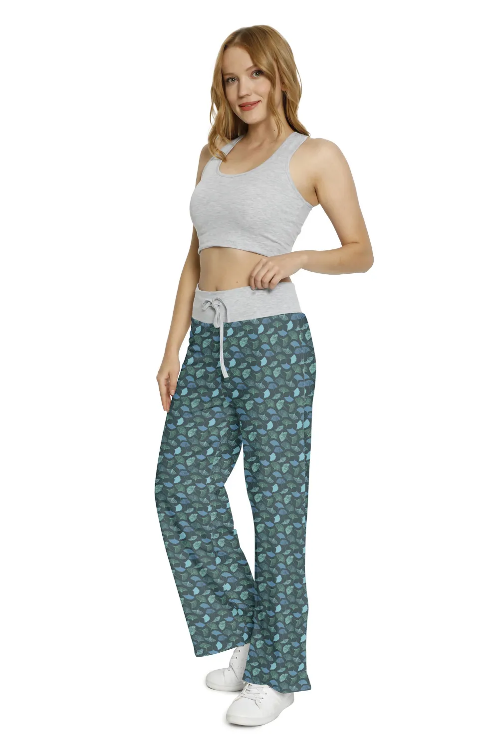 Pants Exotic Ginkgo Leaves Motif 
