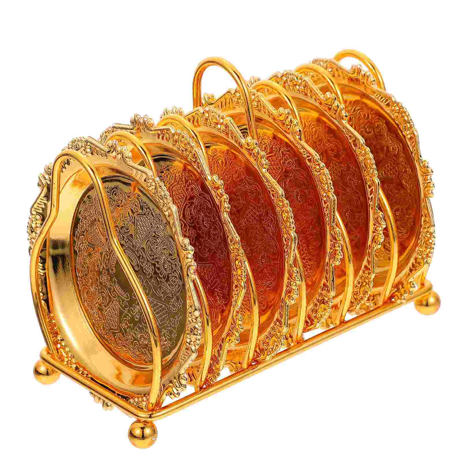 

Mini Fruit Plate Set Storage Tray Snack Household Drying Rack Golden Food Dish Home Tableware Tortilla Creative