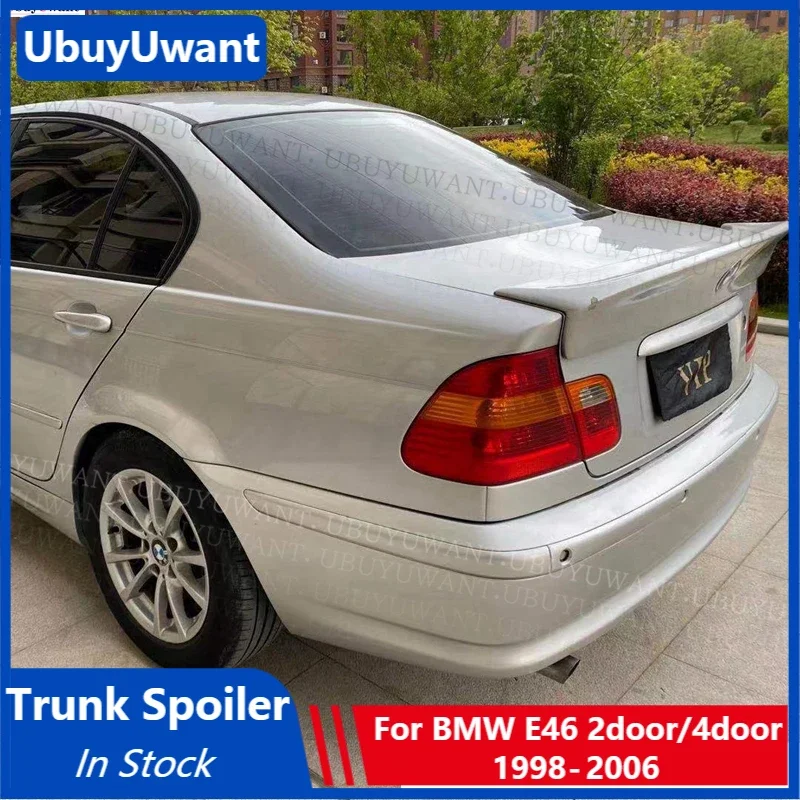 

Rear Trunk Spoiler For BMW E46 Coupe Sedan 320i 325i 328i 2Door 4Door 1998 - 2006 Boot Lip Wing Spoiler Carbon Fiber / FRP Black