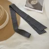 Fashion Korean Long Silk Scarf Thin and Narrow Versatile Long Ribbon Belt Tie Y2k Summer Hair Band For Women