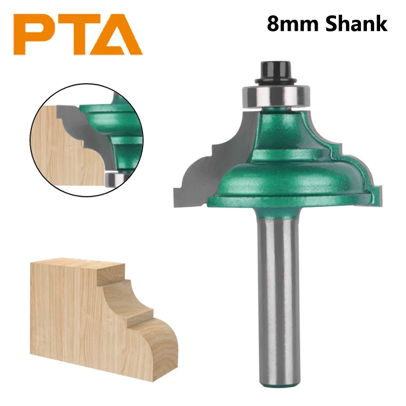 

8MM Shank Green Table Corner Bit Router Bits for Woodworking Milling Cutters for Wood Bit Carbide Cutter Face Mill End Mill