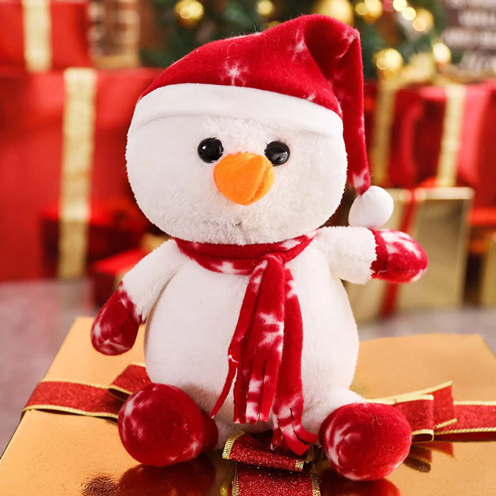

Puppet Plush Xmas Snowman Animal Plush Toys Stuffed 10 Inches Snowball Christmas Plush Plush toy Furry Bones Plush