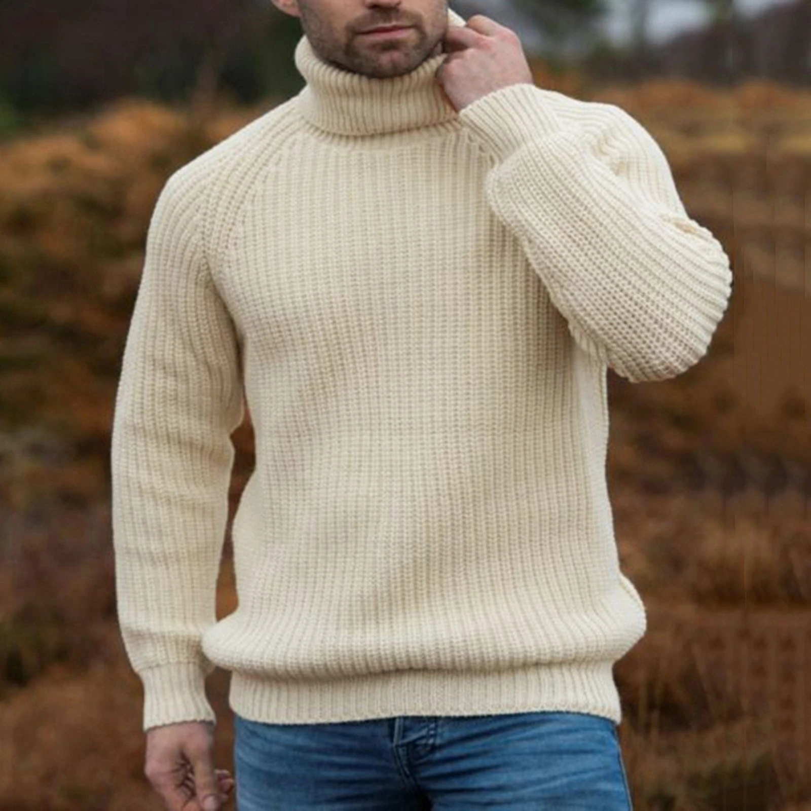 Is aan het huilen Nodig uit de studie Autumn Winter Sweater Men Solid Color Long Sleeve Turtle Neck Sweaters  Pullovers Slim Twist Knitted Jumpers Top Mens Sweater - Pullovers -  AliExpress