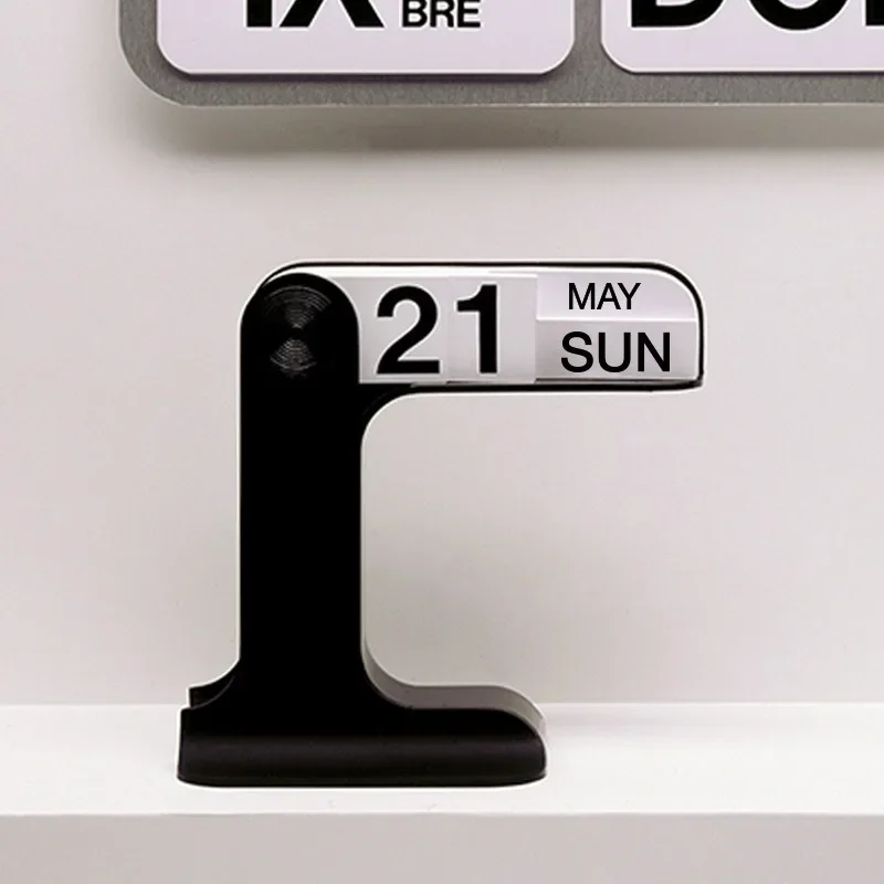 

Desktop Calendar with Decorative Flip Block, Perpetual Calendar, Date and Day, Office Desktop Ornaments, Home Decor