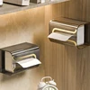 1PC Luxury Tissue Box Wall-Mounted Acrylic Transparent Tissue Box Table Napkin Holder Bathroom Paper Box Tissue Paper Dispenser 1