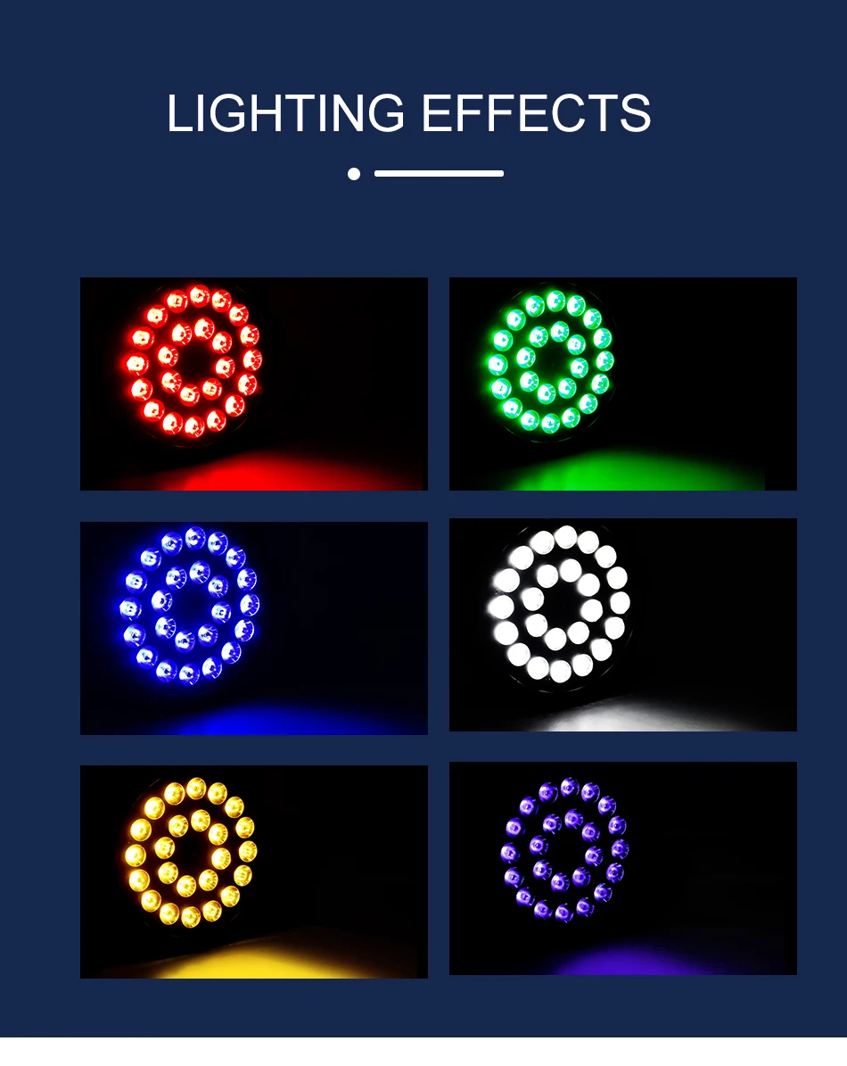 24x12w RGBWA UV 6in1 Led DMX512 Aluminium Bühne Par Led Par Licht Led Flache Par Bühne DJ lichter Waschen Wand Licht Strobe Licht – Detail 9