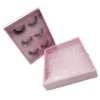 Wholesale 3 Pair Eyelashes Packaging Boxes Customize Logo Fake 3d Mink Lashes Package Empty Rectangle Fluffy Mink Lashes case 1