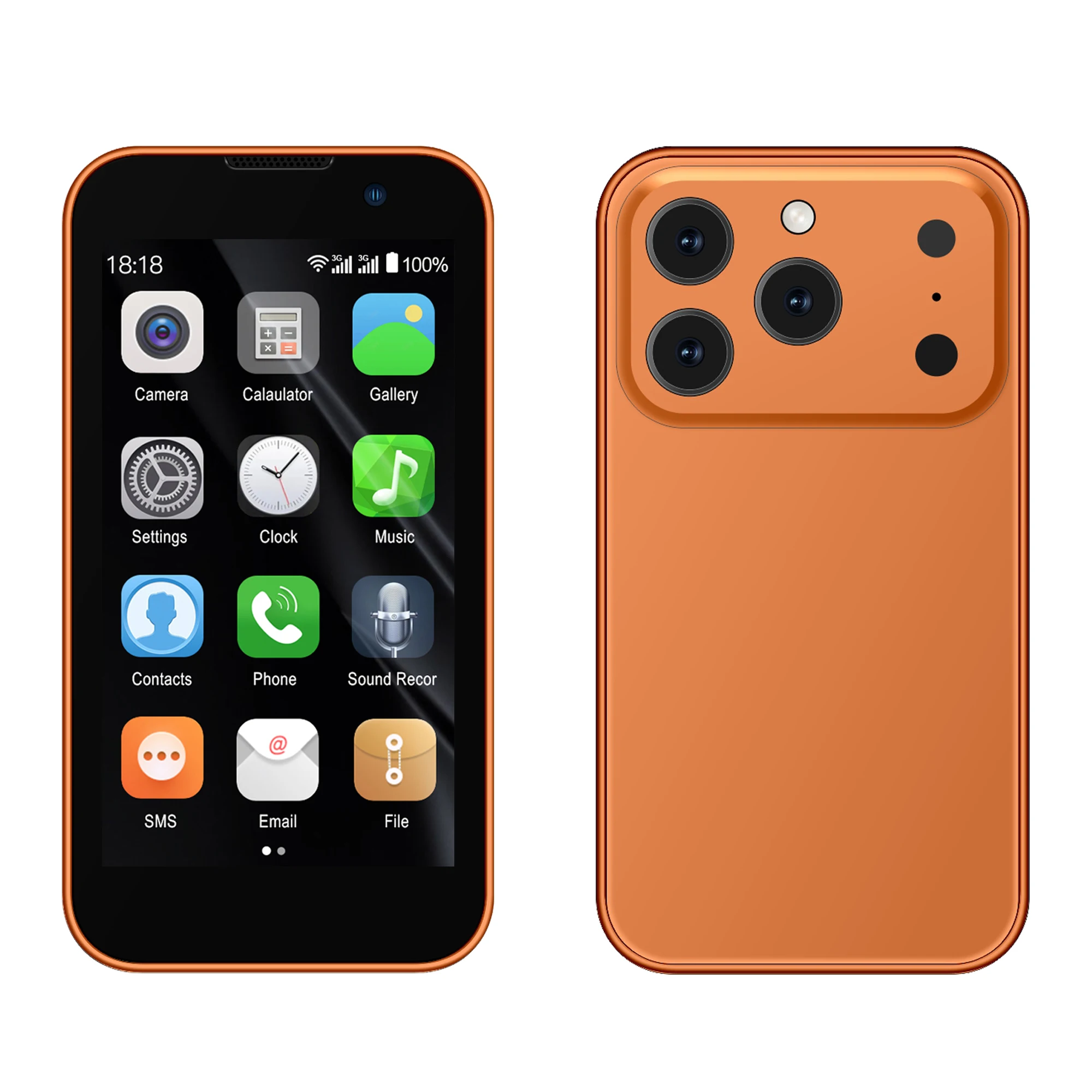 SERVO 17SE MINI 3G Mały Smartfon z Systemem Android, Play Store, 2GB+16GB, WhatsApp, GPS, WiFi, Dual SIM, 3.0-calowy Mały Telefon Komórkowy