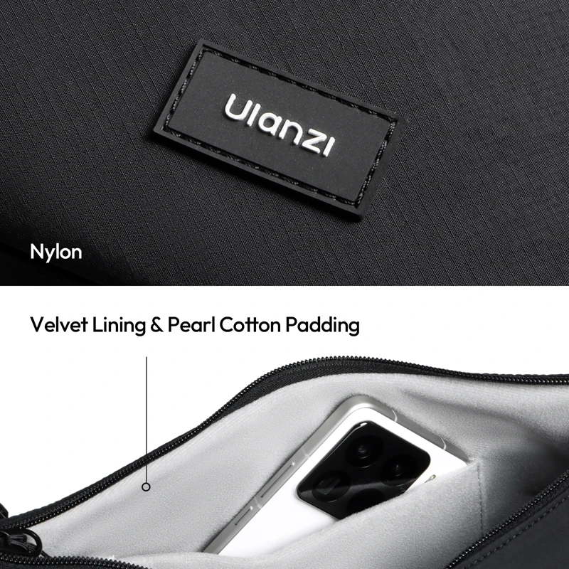 Ulanzi HMN1Lunar Sling Bag Travel Shoulder with Divider Adjustable Strap Crossbody Carry for Street Photography Daily Commuting
