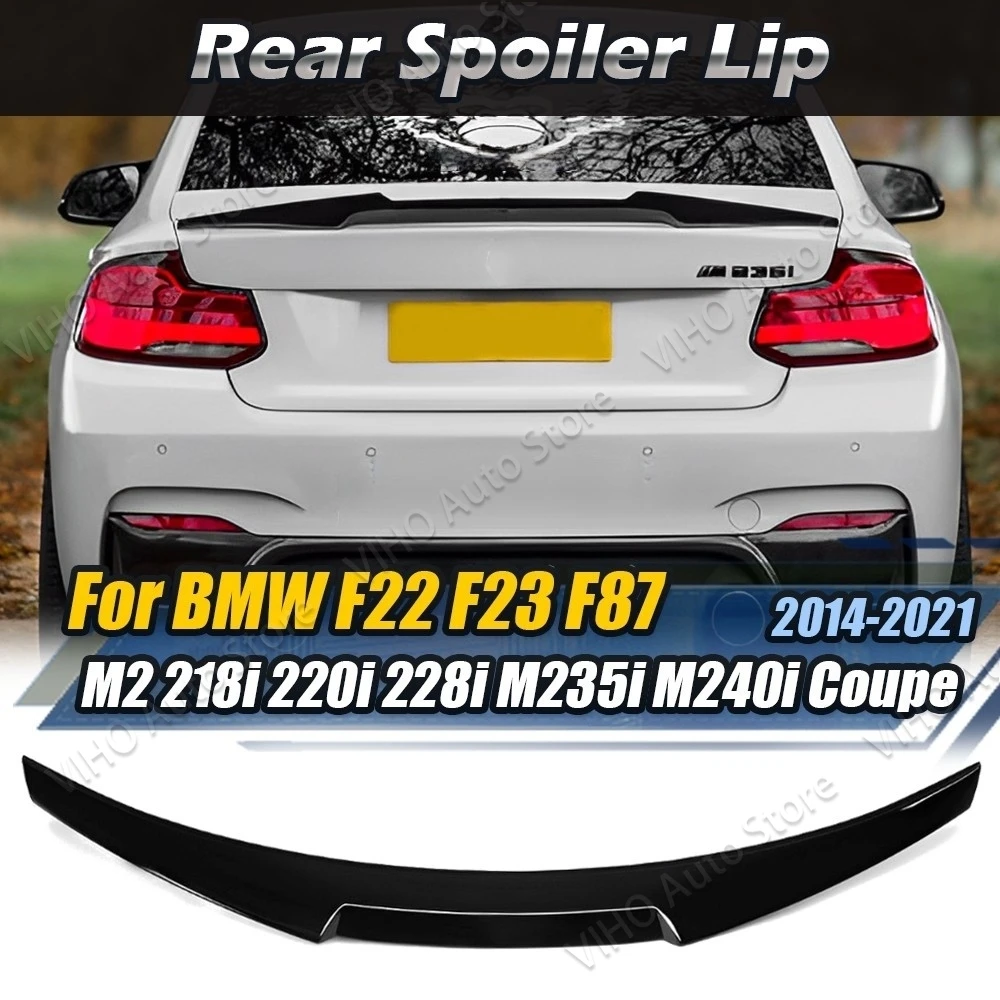 M4 Style Car Rear Trunk Lip Tail Spoiler Wing Body Kit Per Bmw F22 F23 F87 M2 218I 220I 228I M235I M240I 2014-2021 Trim Tuning