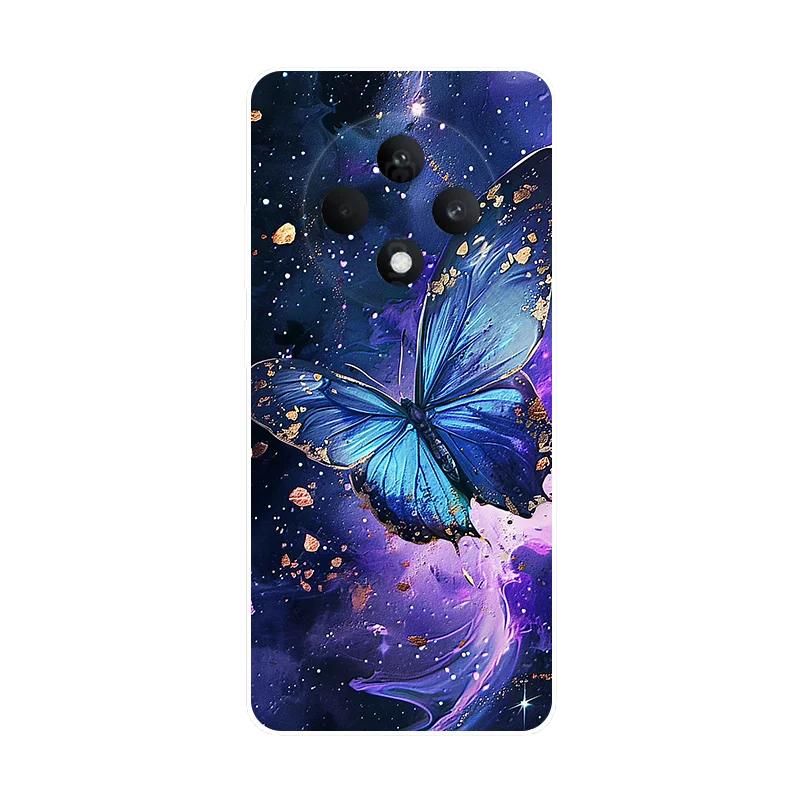 Flower Cat Painted Soft Silicone Case - Stylish Protective Cover