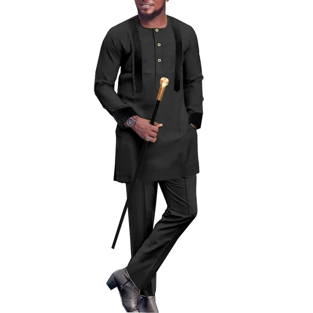 Seyi Long Sleeve Dashiki Outfit - Image 3