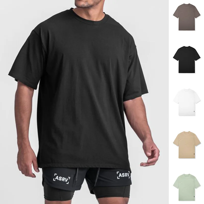 T-shirt da palestra da uomo ad asciugatura rapida Traspirabilità Patchwork T-shirt sportiva a maniche corte Camicia fitness Abbigliamento sportivo da allenamento - immagine 6