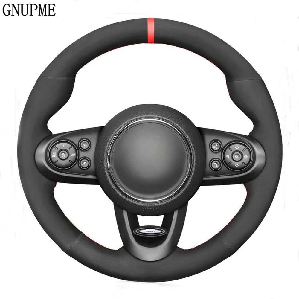 

Black Genuine Leather Suede Car Steering Wheel Cover For Mini (Hatchback/Mini) JCW Clubman JCW Convertible JCW Countryman JCW