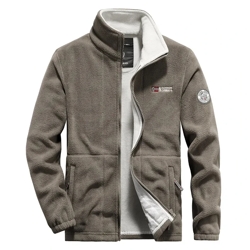 Y2K Giacca con Cappuccio Zip per Uomini Pile Sportivo Cappotto