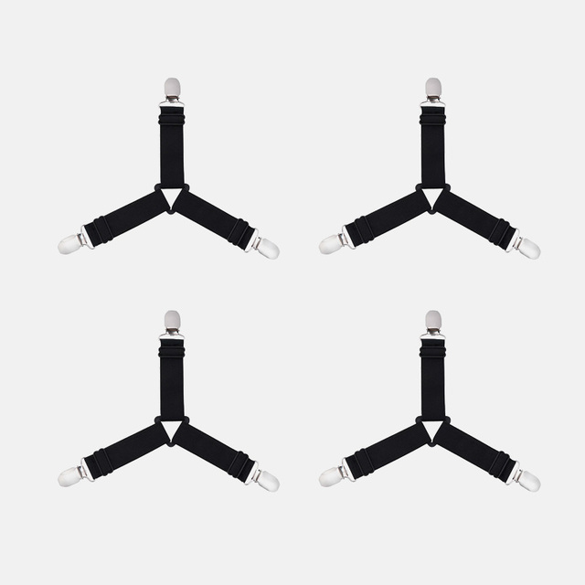 Elastic Bed Sheet Clips Grippers Set Mattress Strapsit Bedding Linen Fasteners Way Sides Suspenders Sheet Holders