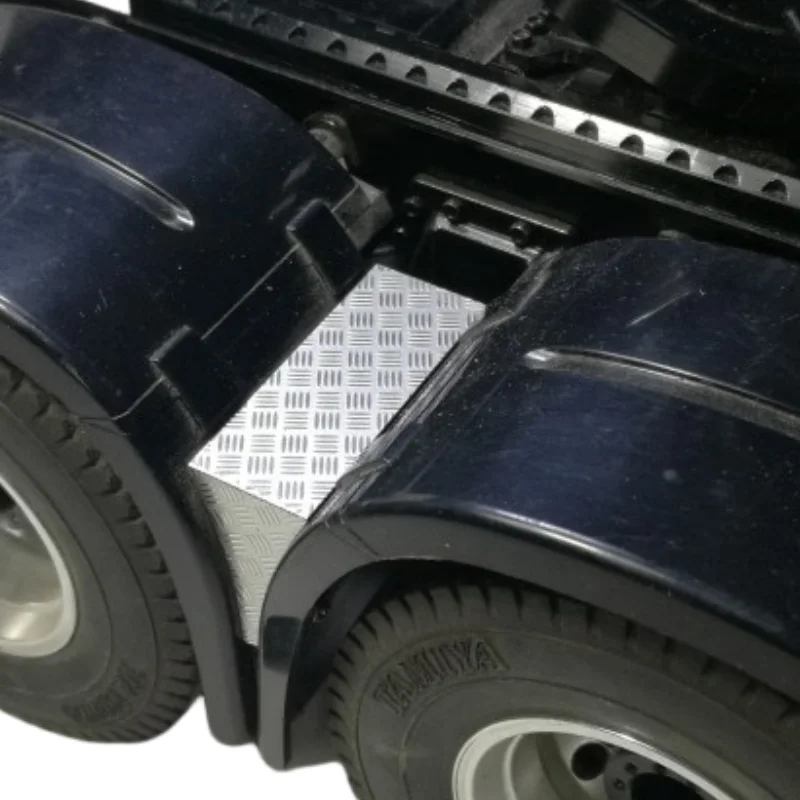 Rear Anti-skid Plate Metal Decoration Board for Tamiya 1:14 Scale RC Truck Trator Tamiya 620 56323 Man 3363 Upgrade Accessories 3