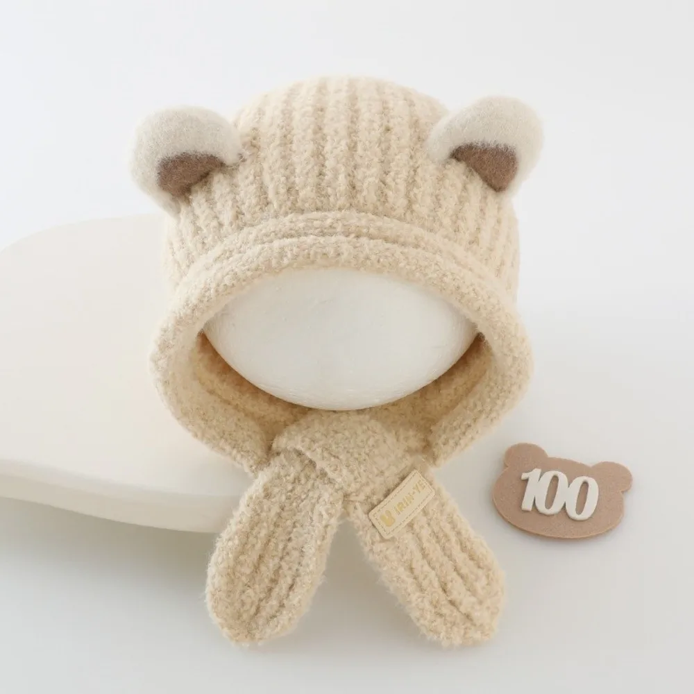 Warm Windproof Kids Hat Scarf Set for Outdoor Sports