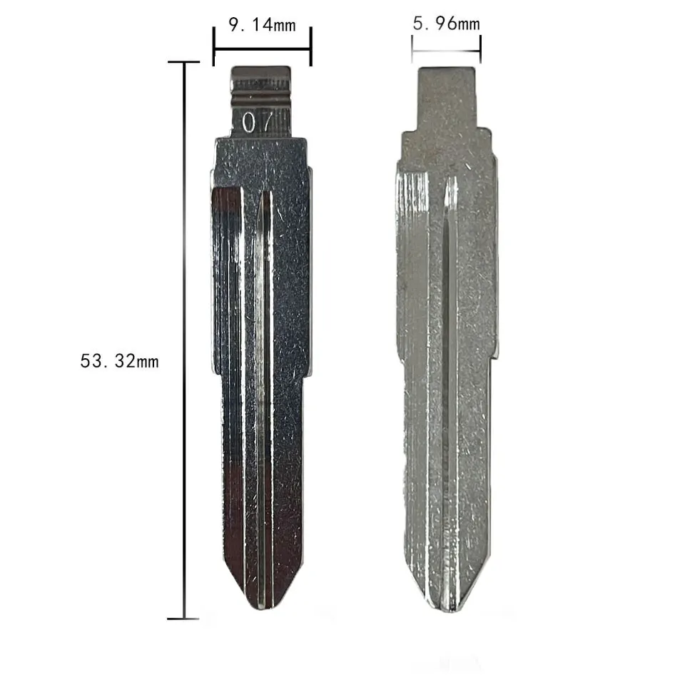 Car Remote Key Car Key 10pcs Key Blanks 07# MIT11 MIT11R Metal Uncut Blank Flip Remote Key Blade for Mitsubishi for Keydiy KD Xhorse VVDI JMD