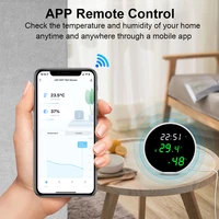 Tuya WiFi Temperature Humidity Sensor Smart Backlight LCD Display APP Remote Control Thermometer Works With Alexa Google Home - Image 2