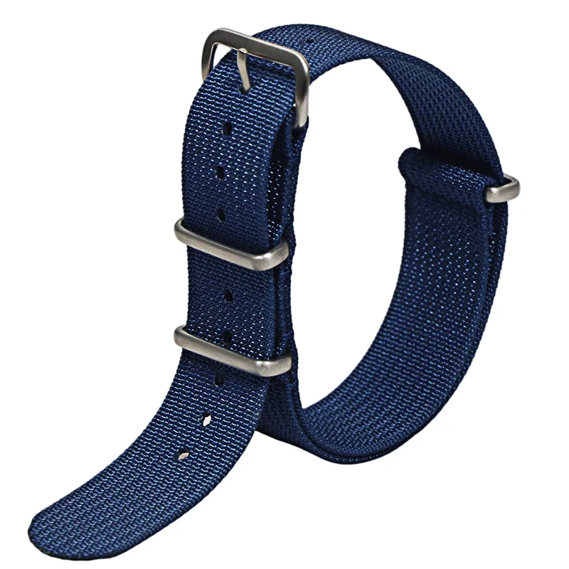 Rugged Retro Ribbed Nylon Military Watch Strap