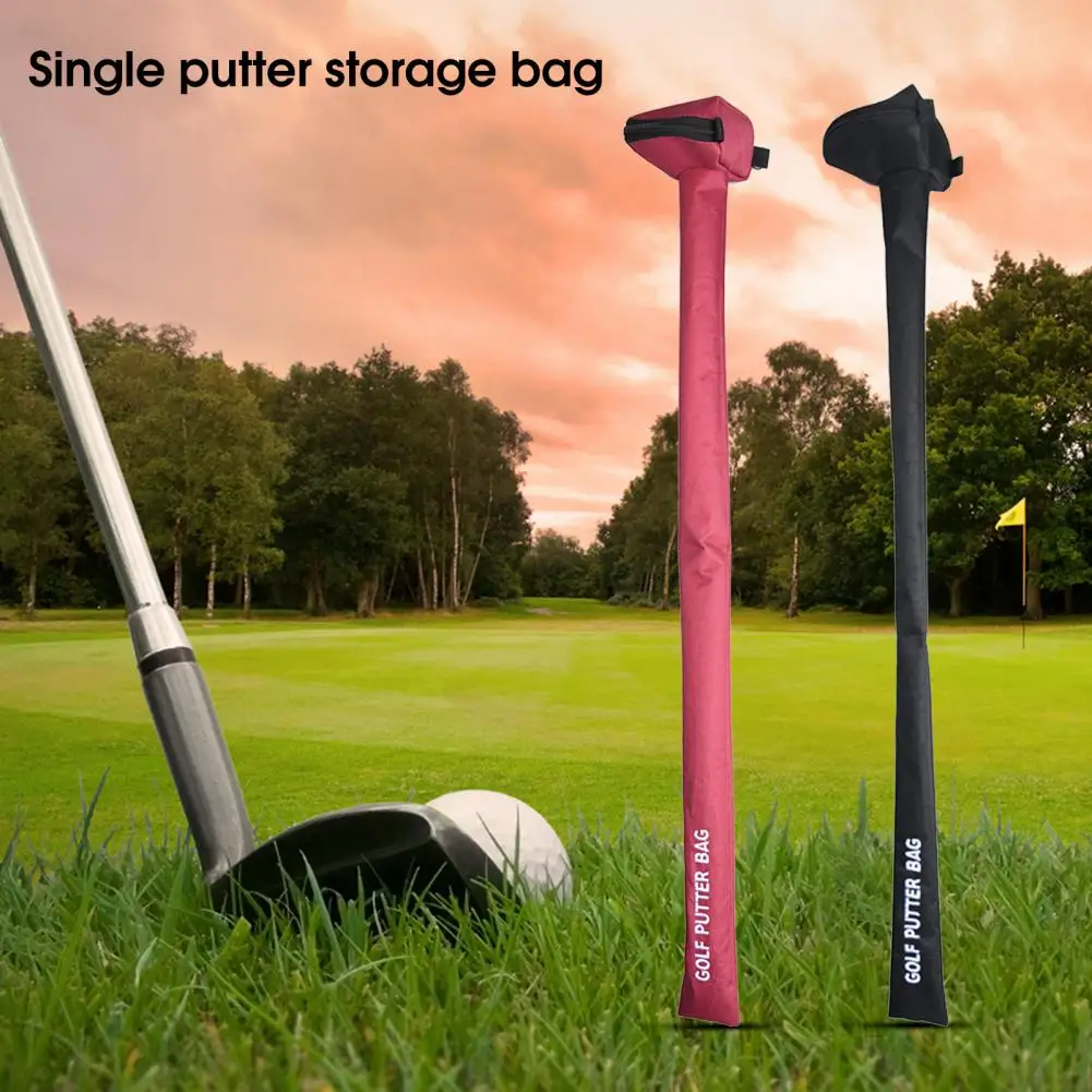 Universal Golf Putter Bag Zipper Design Putter Storage Bag Wear-resistant Portable Golf Putter Protective Cover for Golf Lovers