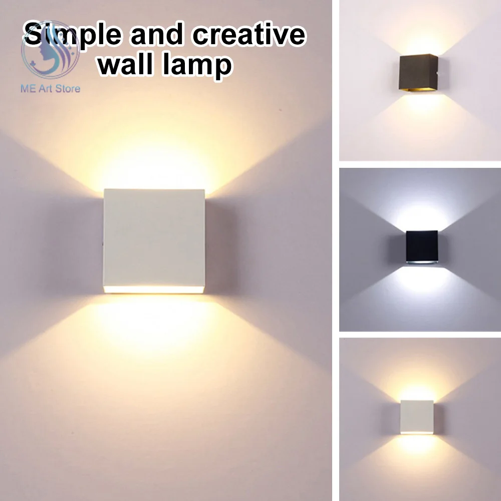 Wall Light LED Wall Lamp 6W 12W LED Wall Lamp Indoor Porch Bedroom Corridor Balcony Aluminum Warm/White Light Bedside Decoration