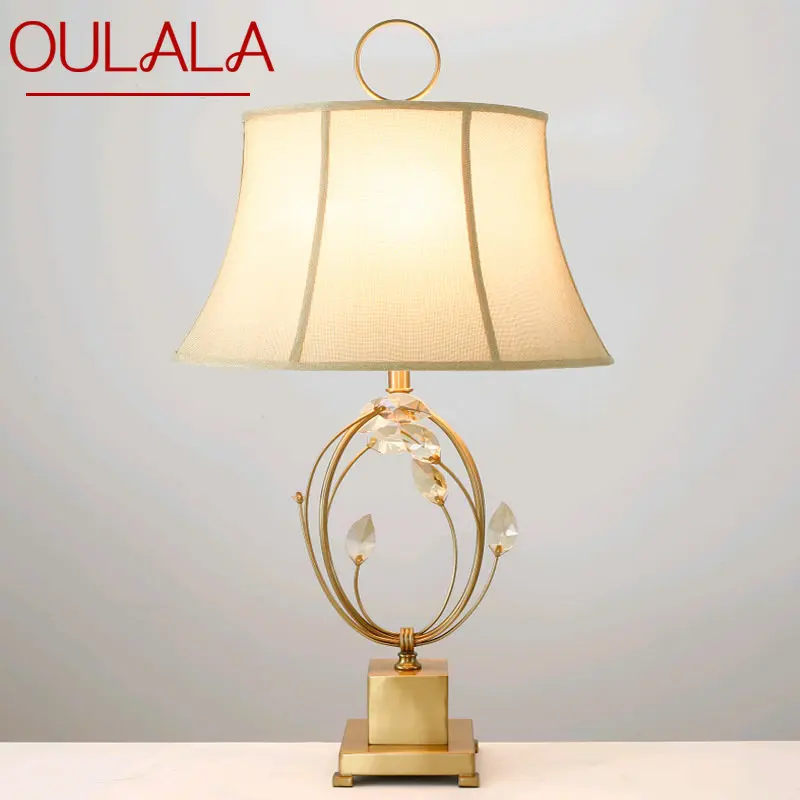 

OULALA Contemporary Crystal Table Lamp LED Creative Fashion Dimming Desk Light for Home Living Room Bedroom Decor