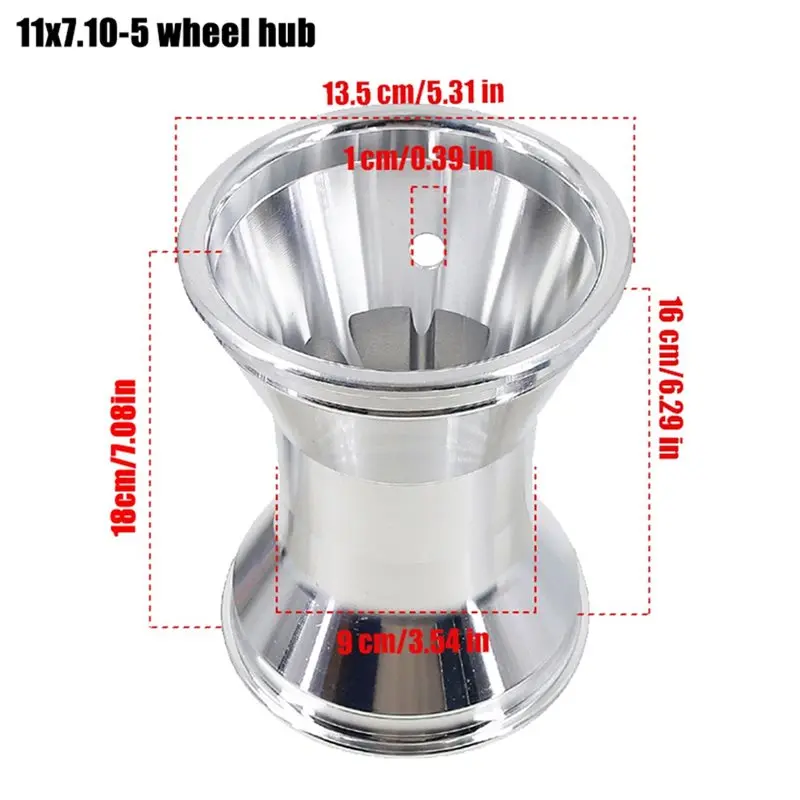 ABMA-뉴 5인치 리어 휠 허브 11X7.10-5 180mm 고카트 자동차용 4륜 드리프트 자동차 알루미늄 합금 림, 새로운 5인치 리어 휠 허브